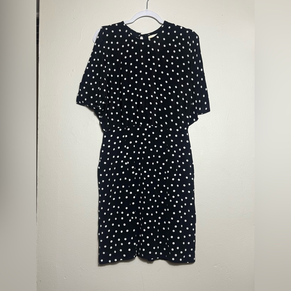 Reformation Maeve from Anthropology Black and White Polka Dot Dress size small